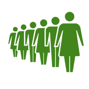 people in a line icon